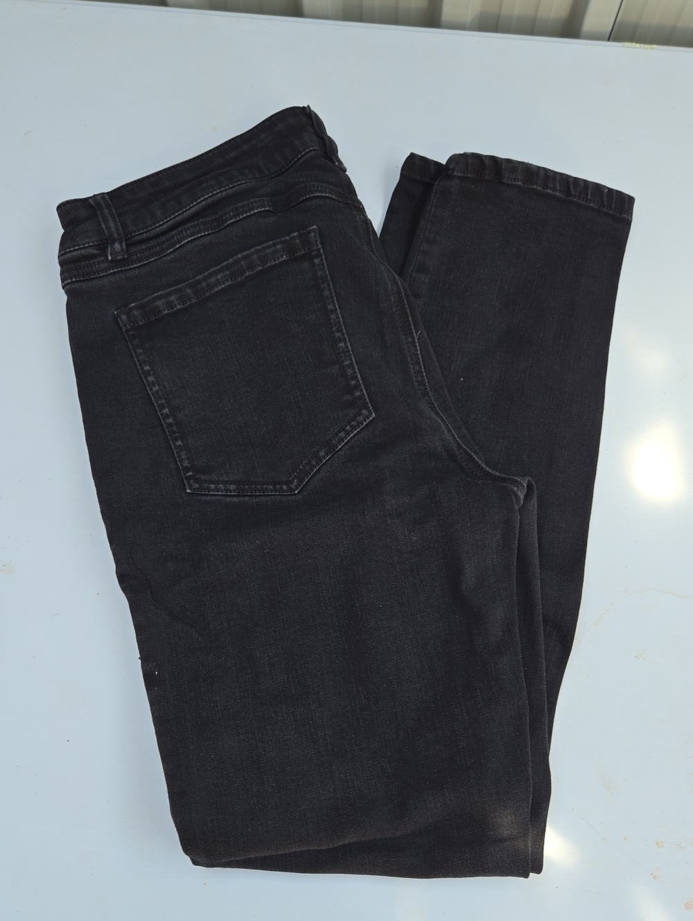 Women's Black Washed Denim Jeans